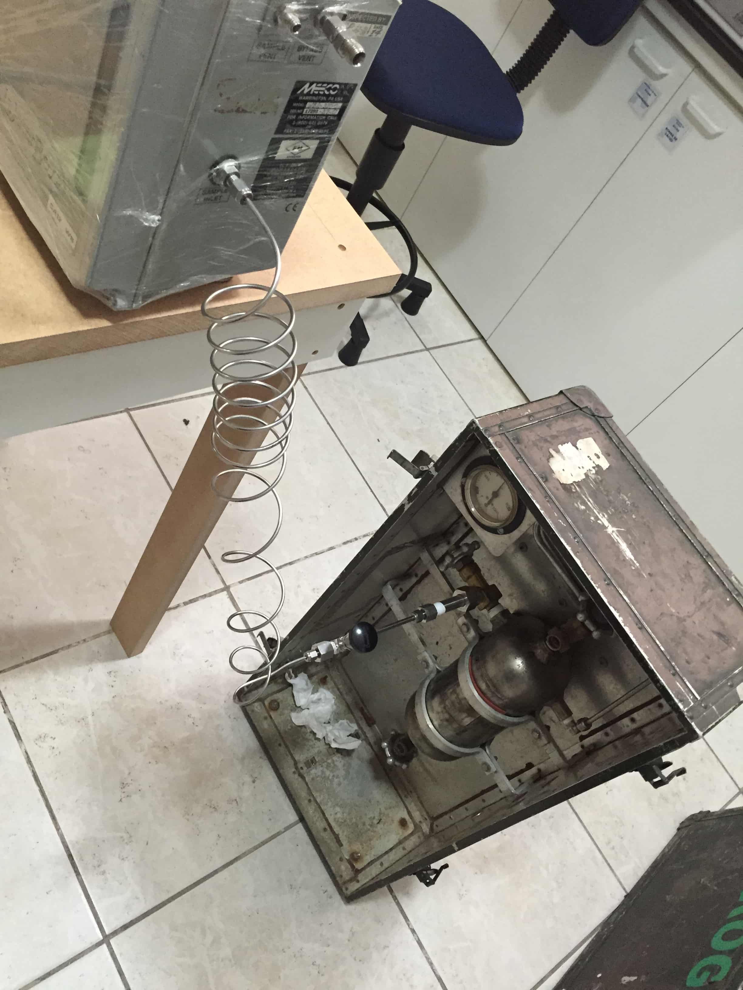 Laboratório de análise de gás