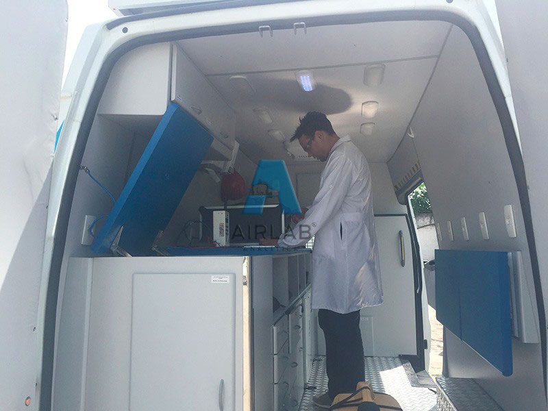 Laboratório móvel de gás de síntese